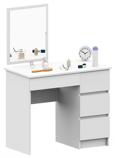 Toaletní stolek se zrcadlem CLIPS T-6 | bílá matná 60x50