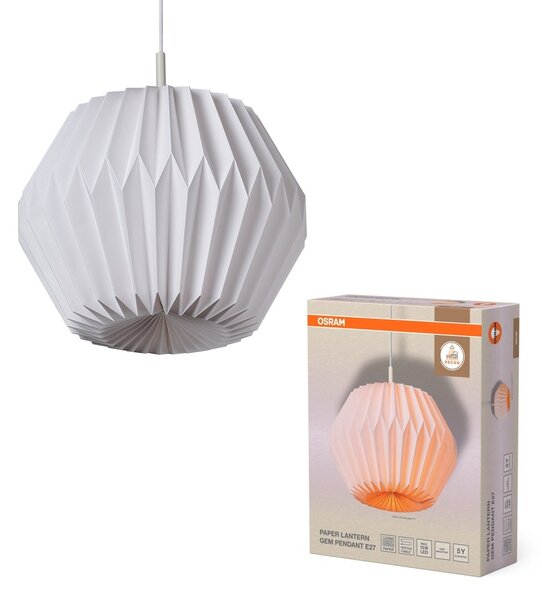 Papírové závěsné svítidlo Paper Lantern Gem, 1x E27, Bílé