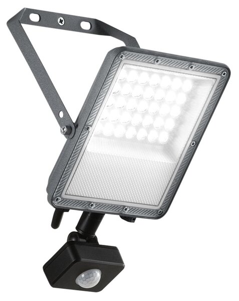 FAN LED-ESUS-S30 LED reflektor ESUS 30 W, CCT, stříbrný, IP54, s čidlem - FANEUROPE