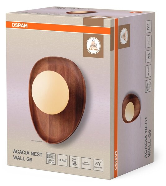 Stolní lampa Acacia Nest, 1x G9, Hnědá