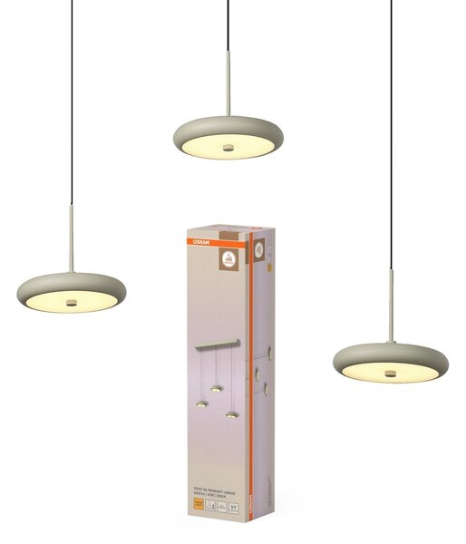 Lineární závěsné svítidlo Yoyo (3 svítidla), 18W, Teplá bílá, Béžové