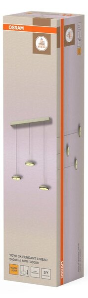 Lineární závěsné svítidlo Yoyo (3 svítidla), 18W, Teplá bílá, Béžové