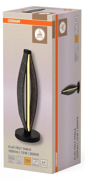 Filcová stolní lampa Flat Felt, 13W, Teplá bílá
