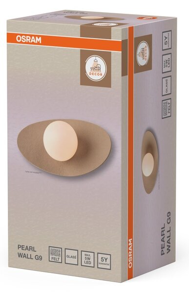 Nástěnné svítidlo Pearl, 1x G9, Béžové