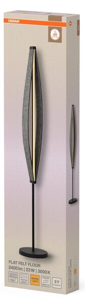 Filcová stojací lampa Flat Felt, 23W, Teplá bílá