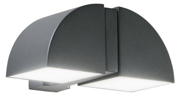 FAN LED-IDEM-AP Venkovní nástěnné LED svítidlo IDEM antracit, hliník, 8 W, 840 lm, 4000 K, IP44, 20,2 x 9 x 15,3 cm - FANEUROPE