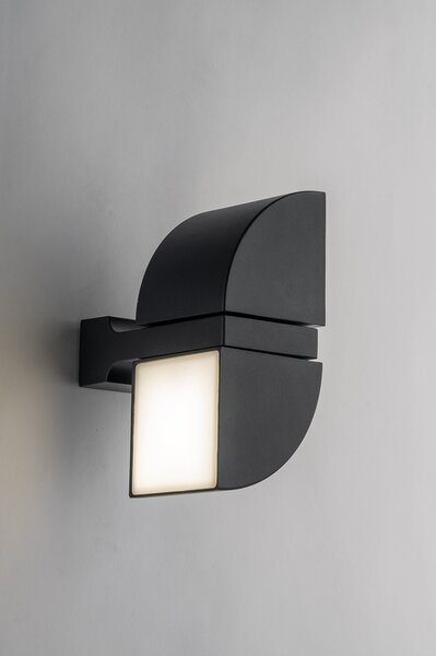 FAN LED-IDEM-AP Venkovní nástěnné LED svítidlo IDEM antracit, hliník, 8 W, 840 lm, 4000 K, IP44, 20,2 x 9 x 15,3 cm - FANEUROPE