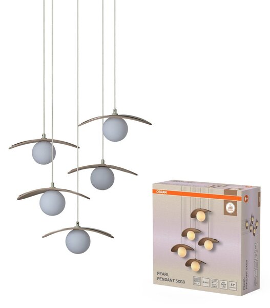 Závěsné svítidlo Pearl, 5x G9, Béžové