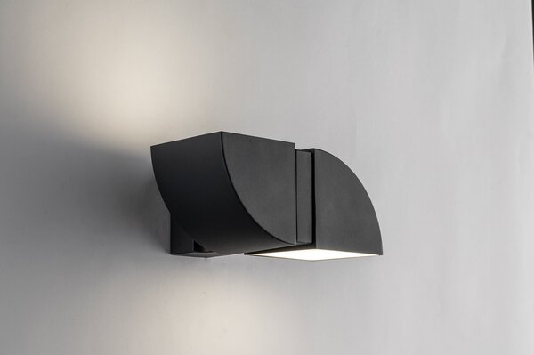 FAN LED-IDEM-AP Venkovní nástěnné LED svítidlo IDEM antracit, hliník, 8 W, 840 lm, 4000 K, IP44, 20,2 x 9 x 15,3 cm - FANEUROPE