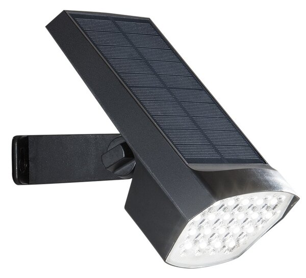 FAN LED-IRIS-SOLAR Solární LED reflektor Iris (černý) 1,8 W, 200 lm, CCT 2700-6500 K, 17,9 x 10 x 15 cm - FANEUROPE