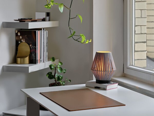 Stolní lampa Stripes, 1x E14, Tmavě šedá