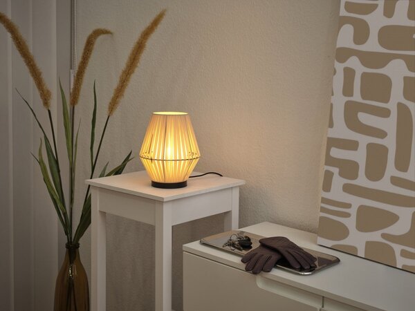 Stolní lampa Stripes, 1x E14, Béžová