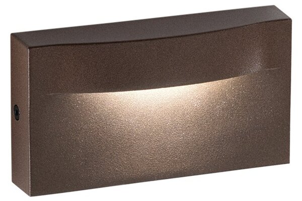 FAN LED-MOBULA-AP-BRO Nástěnné LED svítidlo Mobula (bronzo) 8 W, 1100 lm, 3000 K, IP65, 137 x 40 x 75 mm - FANEUROPE