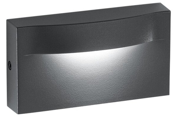 FAN LED-MOBULA-AP-ANT Nástěnné LED svítidlo Mobula (antracit) 8 W, 1100 lm, 3000 K, IP65, 137 x 40 x 75 mm - FANEUROPE