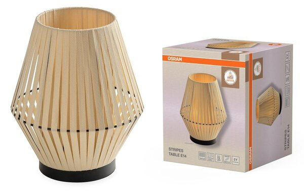 Stolní lampa Stripes, 1x E14, Béžová