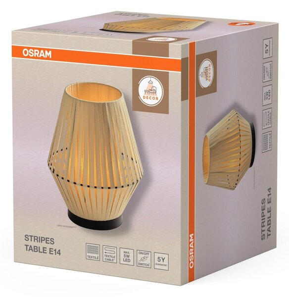 Stolní lampa Stripes, 1x E14, Béžová