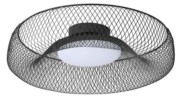Mřížkované stropní svítidlo Mesh, 18.5W, Teplá bílá, Černé