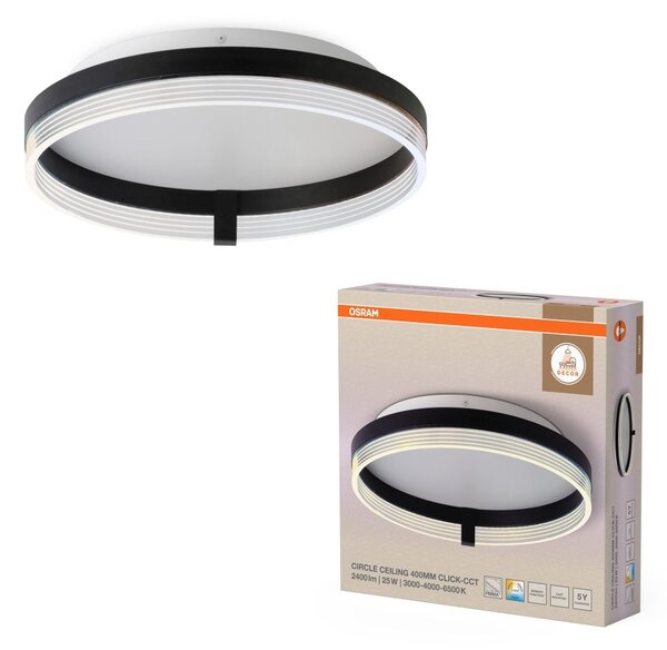 Stropní svítidlo Circle 400mm, 25W, Nastavitelná bílá (ClickCCT), Černé