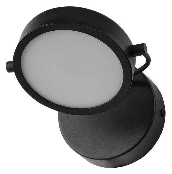 Nástěnné svítidlo Puck, 11W, Teplá bílá, Černá