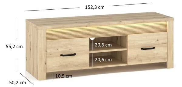 TV stolek Mindi (dub artisan). Akce -20%
