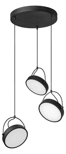 Kruhové závěsné svítidlo Puck (3 svítidla), 36W, Teplá bílá, Černé