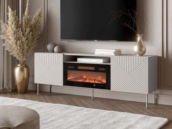 TV skříňka s krbem Azynit Kasmir II 190 EF, Barva: kašmír 5903211496417