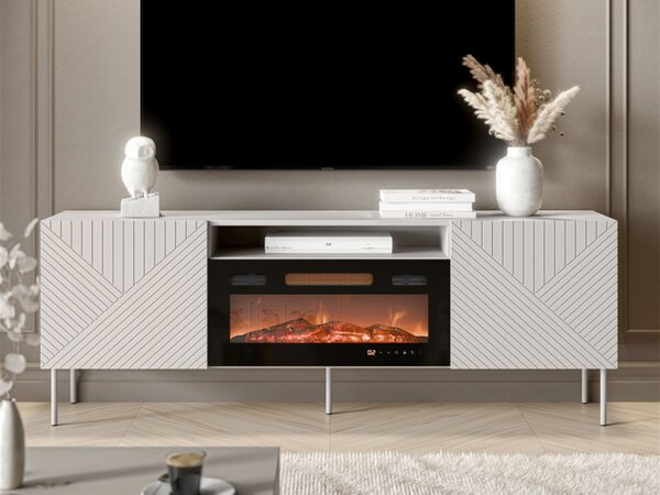 TV skříňka s krbem Azynit Kasmir II 190 EF, Barva: kašmír 5903211496417