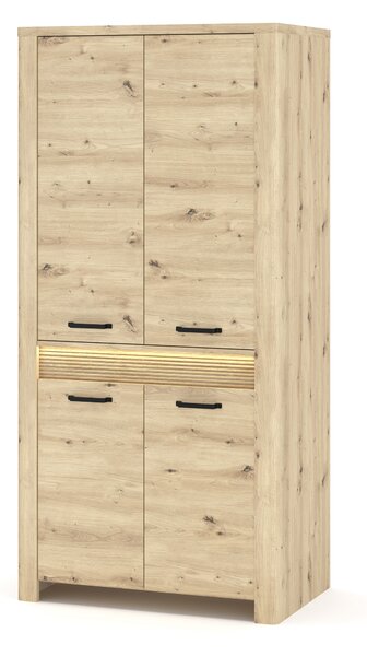 Šatní skříň Mindi (dub artisan). Akce -22%
