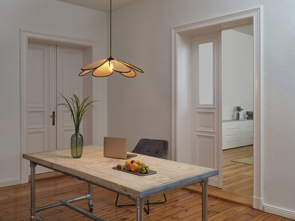 Ratanové závěsné svítidlo Rattan Daisy 690mm, 1x E27, Hnědé
