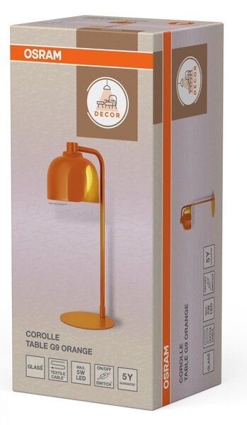 Stolní lampa Corolle, 1x G9, Oranžová