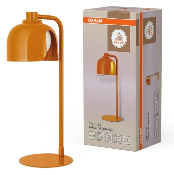 Stolní lampa Corolle, 1x G9, Oranžová