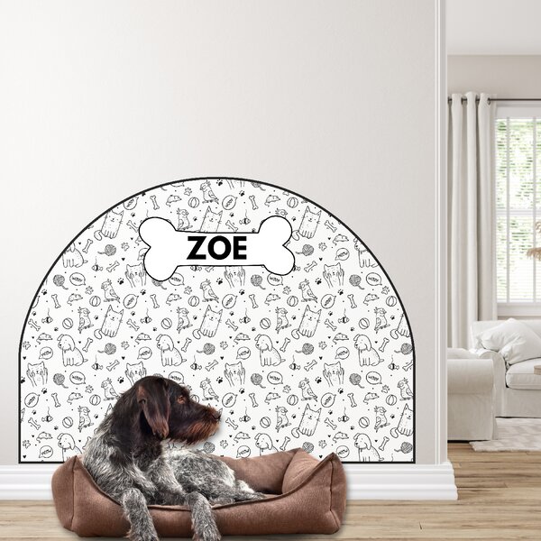PIPPER. Ochranná textilní nálepka na zeď - Oblouk - Zvířata Velikost: 83x60cm, Jméno: Se jménem
