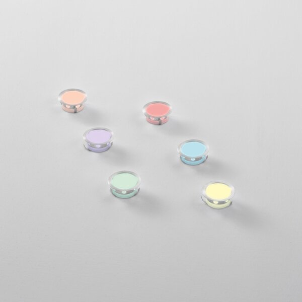 FAN LED-RIDER-R6-RGB Sada 6 zápustných venkovních svítidel LED RIDER nikl 6x0,6 W RGB IP67 Driver DC 12 V dálk. ovladač 3x3,7 cm - FANEUROPE