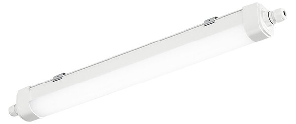 FAN LED-RUBIS-60 Vlhkotěsná stropní LED svítidlo Rubis (bílé, PC) 18 W, 2400 lm, CCT 3000 / 4000 / 6500 K, IP65, 600 x 58 x 62 mm - FANEUROPE