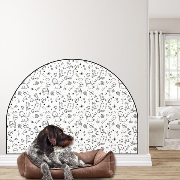 PIPPER. Ochranná textilní nálepka na zeď - Oblouk - Zvířata Velikost: 83x60cm, Jméno: Se jménem