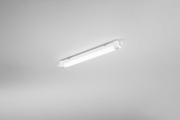 FAN LED-RUBIS-60 Vlhkotěsná stropní LED svítidlo Rubis (bílé, PC) 18 W, 2400 lm, CCT 3000 / 4000 / 6500 K, IP65, 600 x 58 x 62 mm - FANEUROPE