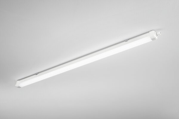 FAN LED-RUBIS-150 Vlhkotěsná stropní LED svítidlo Rubis (bílé, PC) 50 W, 6800 lm, CCT 3000 / 4000 / 6500 K, IP65, 1500 x 58 x 62 mm - FANEUROPE