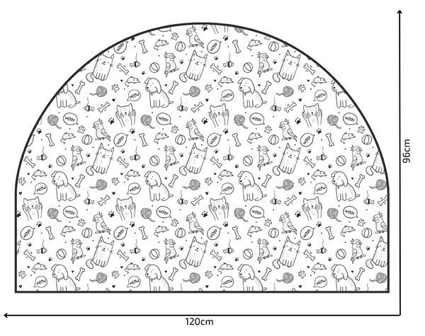 PIPPER. Ochranná textilní nálepka na zeď - Oblouk - Zvířata Velikost: 83x60cm, Jméno: Se jménem