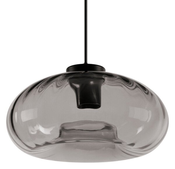 Závěsné svítidlo Smoke Glass, 1x E27, Černé