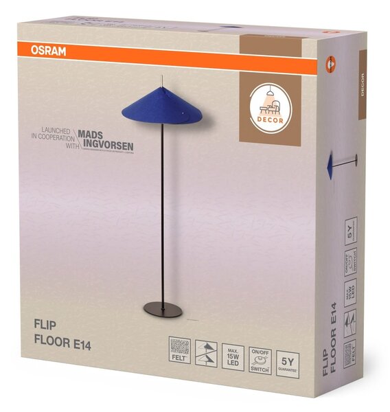 Stojací lampa Flip, 1x E14, Modrá