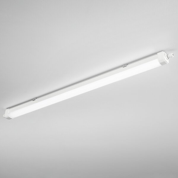 FAN LED-RUBIS-SENS Vlhkotěsná stropní LED svítidlo Rubis (bílé, se senzorem) 36 W, 4900 lm, CCT 3000 / 4000 / 6500 K, IP65, 1200 x 58 x 62 mm - FANEUROPE