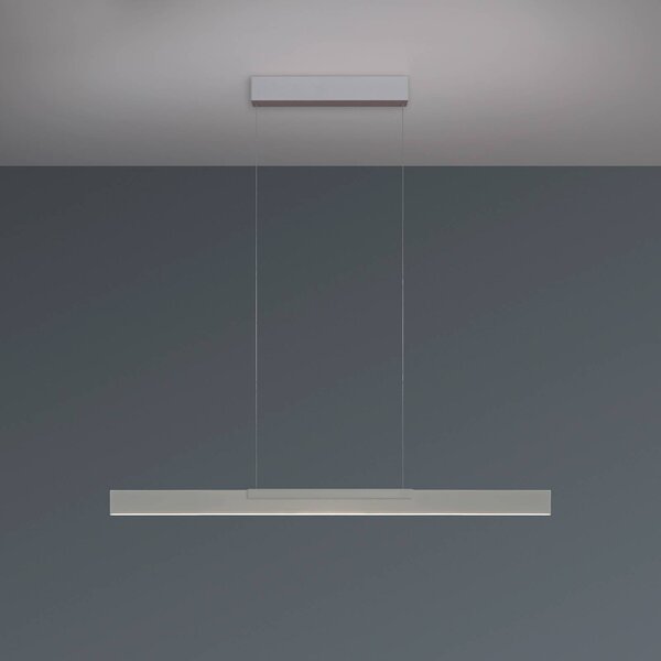 BOPP Závěsné světlo Bopp LED Nano 2.0, délka 100 cm, hliníková barva, stmívatelný, Hliník / šedá / zinek, Obývací pokoj / jídelna, Hliník, Moderní