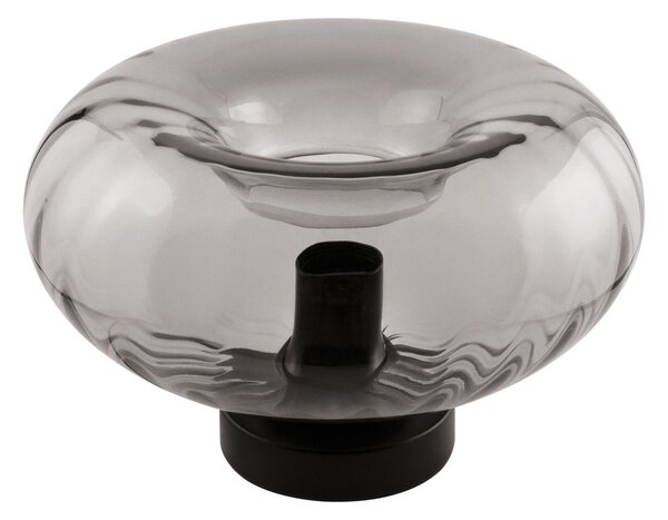 Stolní lampa Smoke Glass, 1x E27, Černá