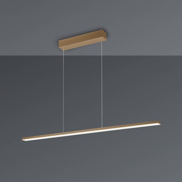 BOPP Závěsné světlo Bopp LED Baseline 2.0, písková barva, délka 119 cm, stmívatelný, Krémová / jantar, Obývací pokoj / jídelna, Hliník, Moderní