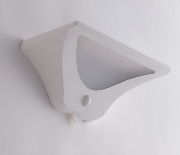 FAN LED-SKYP-AP Solární nástěnné svítidlo LED SKYP bílá plast 3 W 130 lm 4000 K IP54 solar / senzor 11,2x22,4x11,2 cm - FANEUROPE