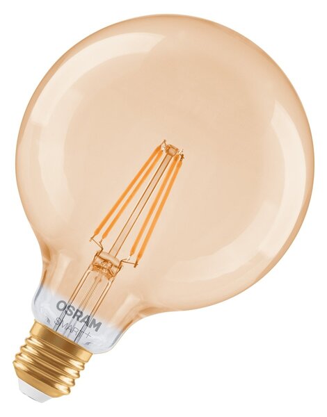 Smart LED žárovka SMART+ MATTER Filament Classic Globe 53, 6W, Teplá bílá, Zlatá, E27