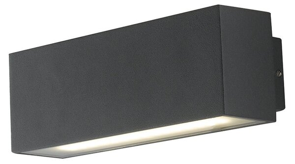 FAN LED-W-AGERA-180 Venkovní nástěnné svítidlo LED AGERA černá hliník 2x6 W 1380 lm 3000/4000 K IP54 7 x 18 x 6,5 - FANEUROPE