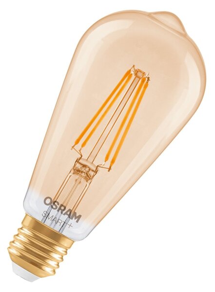Smart LED žárovka SMART+ MATTER Filament Classic Edison 53, 6W, Teplá bílá, Zlatá, E27