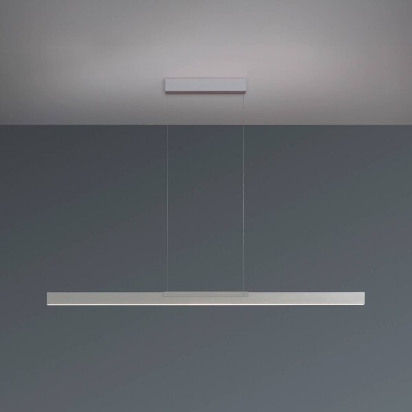 BOPP Závěsné světlo Bopp LED Nano 2.0, délka 140 cm, hliníková barva, stmívatelný, Hliník / šedá / zinek, Obývací pokoj / jídelna, Hliník, Moderní
