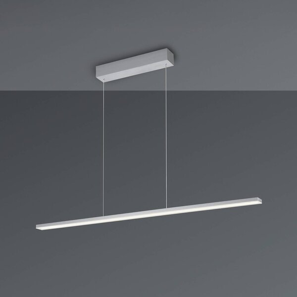 BOPP Závěsné světlo Bopp LED Baseline 2.0, hliník, délka 119 cm, stmívatelný, Hliník / šedá / zinek, Obývací pokoj / jídelna, Hliník, Moderní